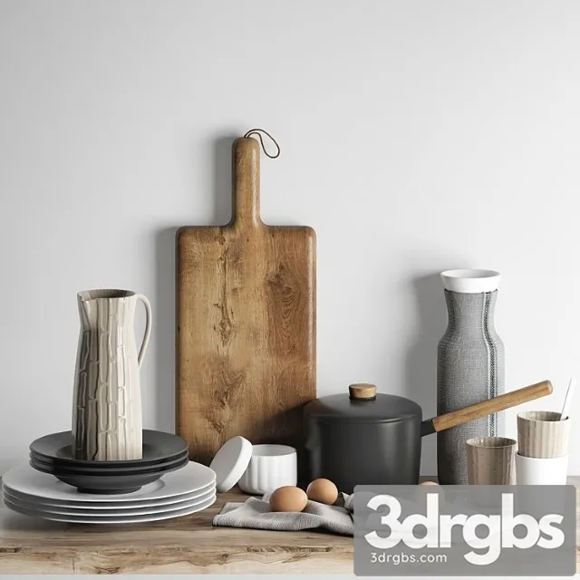 Kitchen decoration set 2 3D Model Free