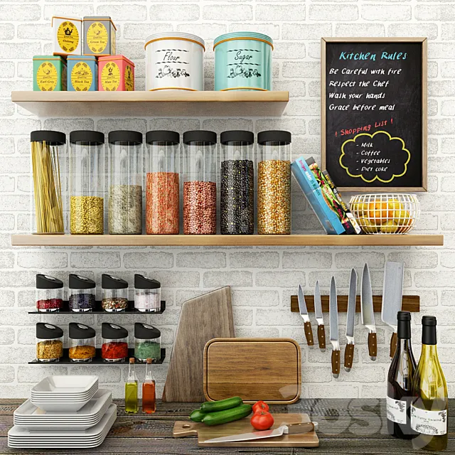 Kitchen Decoration Set 3DModel