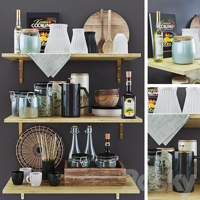 Kitchen Decorative set 023 3DModel