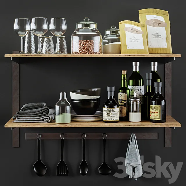 Kitchen Decorative set 033 3DModel