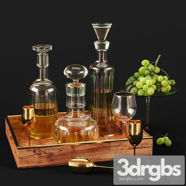 Kitchen decorative set 042 3D Model Free