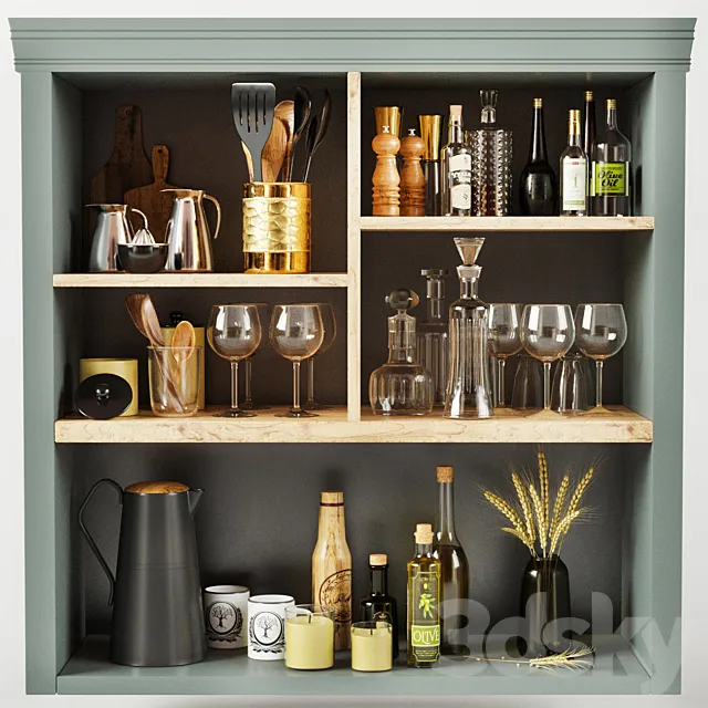 Kitchen Decorative set 061 3D Model