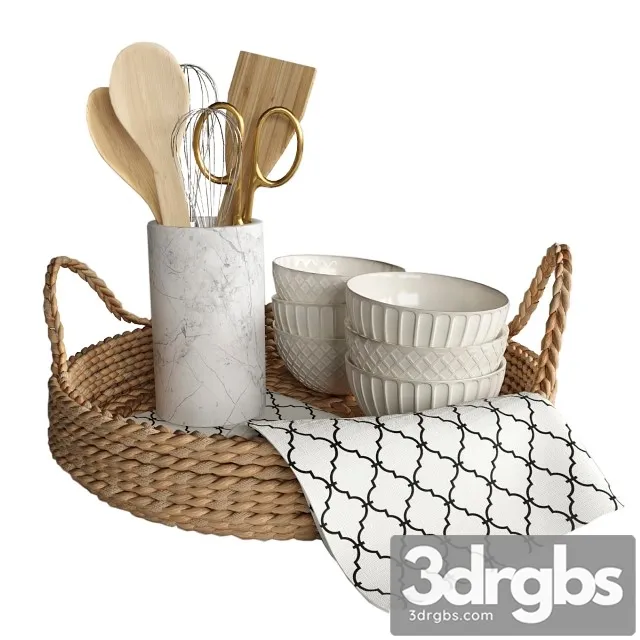 Kitchen Decorative Set 3D Model Free