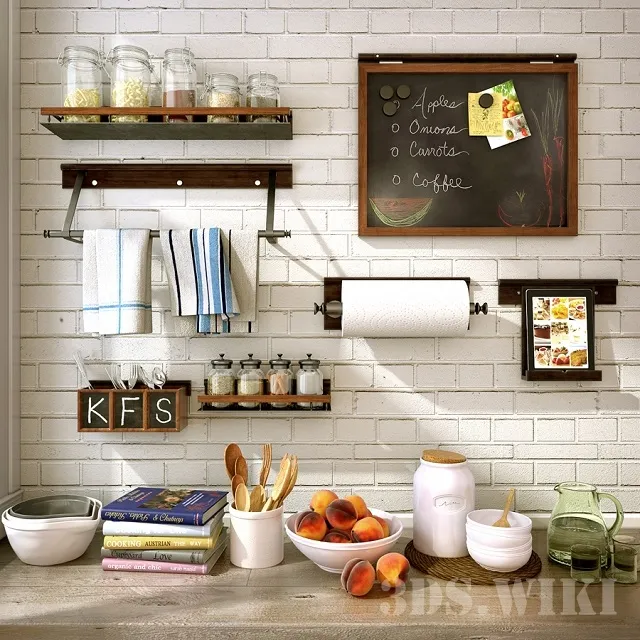 kitchen - Decorative set for the kitchen 3D Model