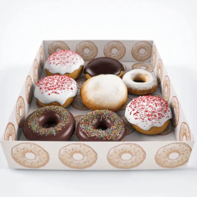 kitchen - Donuts 12 3D Model
