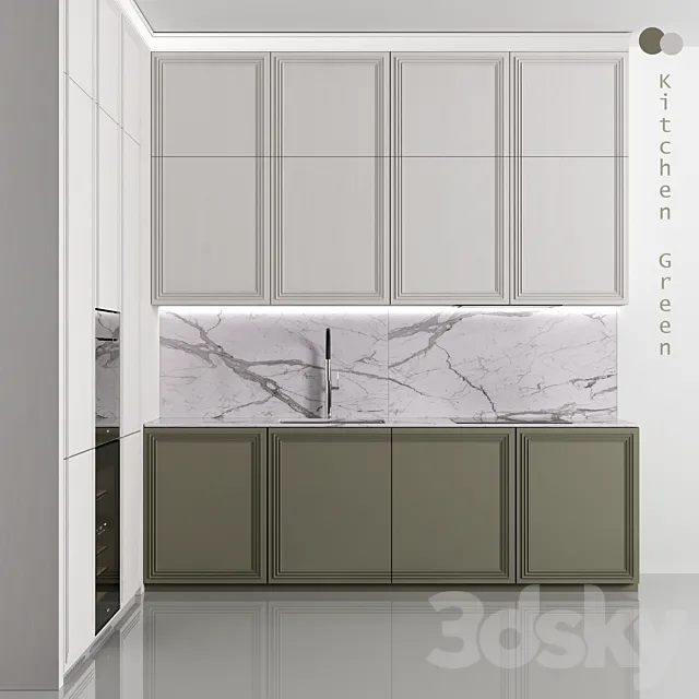 Kitchen №149 "Green" 3D Model