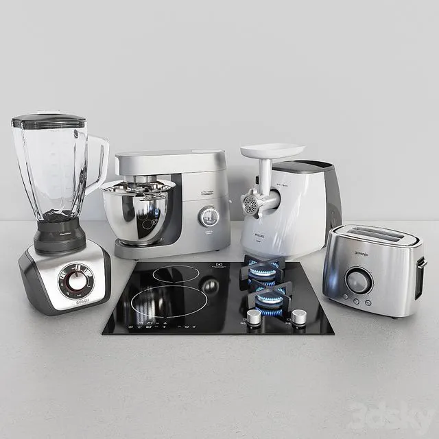 Kitchen Electronics set 3D Model