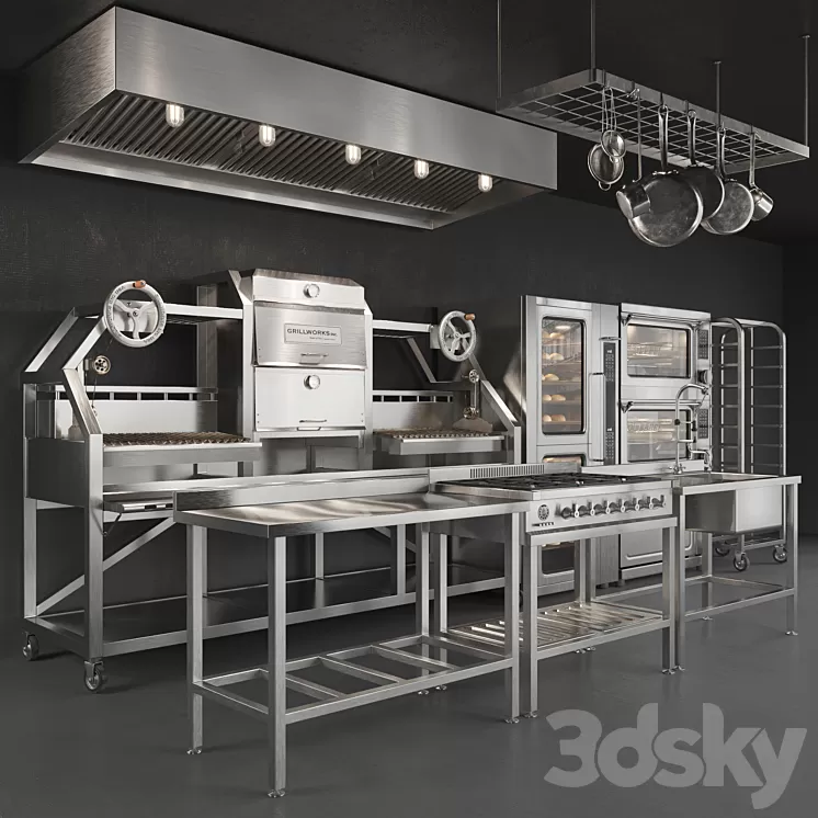 Kitchen Equipment 3D Model