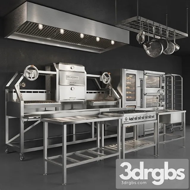 Kitchen equipment 3D Model Free