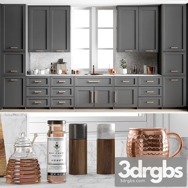 Kitchen fasads 6 3D Model Free