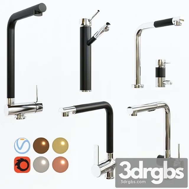 Kitchen Faucet set 3D Model Free