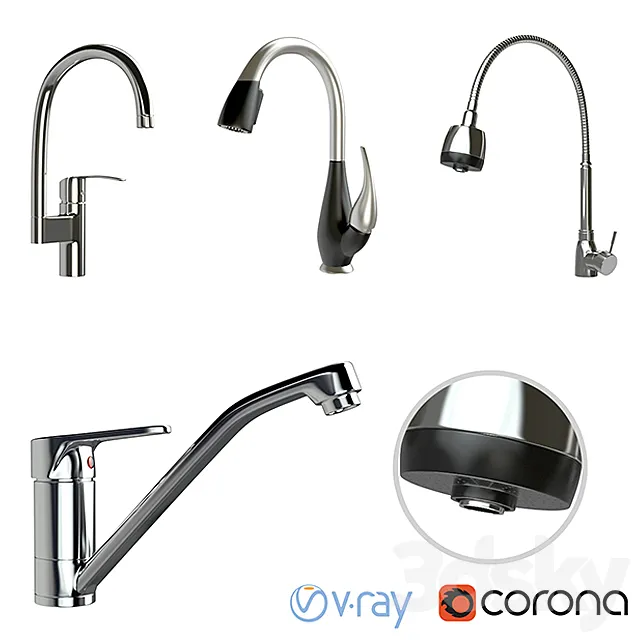Kitchen faucets 3D Model