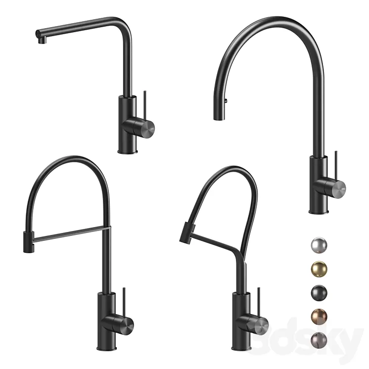 Kitchen faucets CEA set 01 3D Model Free