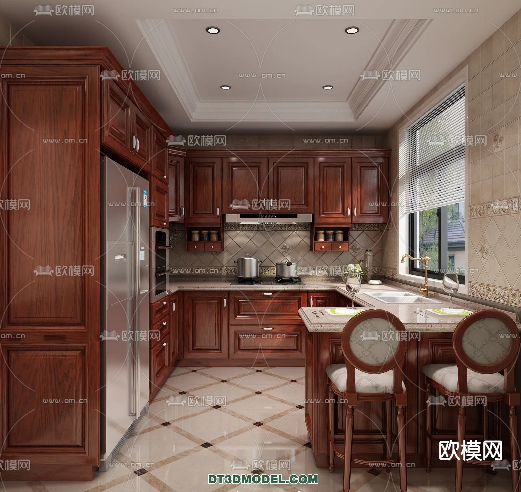 Kitchen for Home - Interior 3D Models - 057