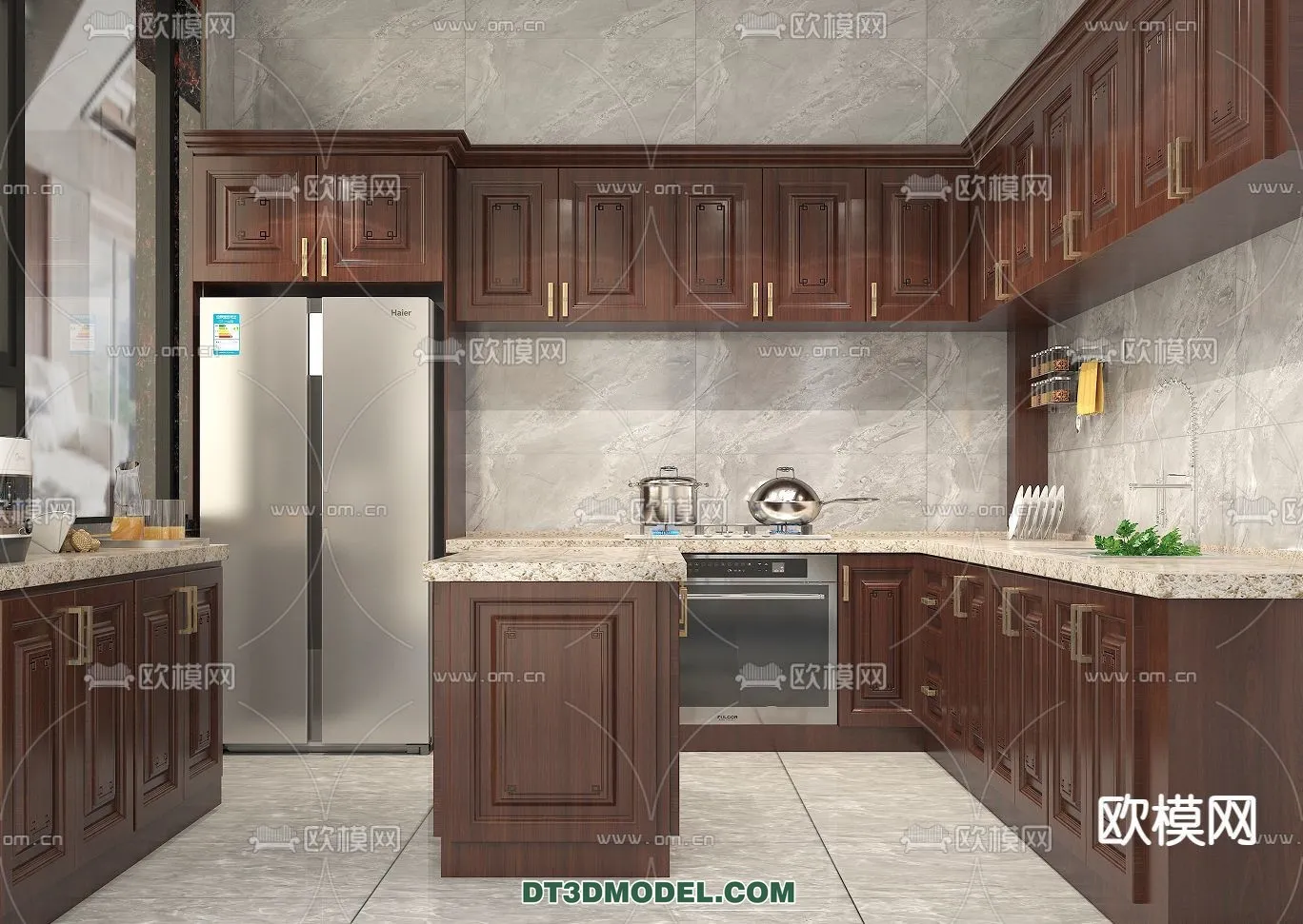 Kitchen for Home - Interior 3D Models - 075