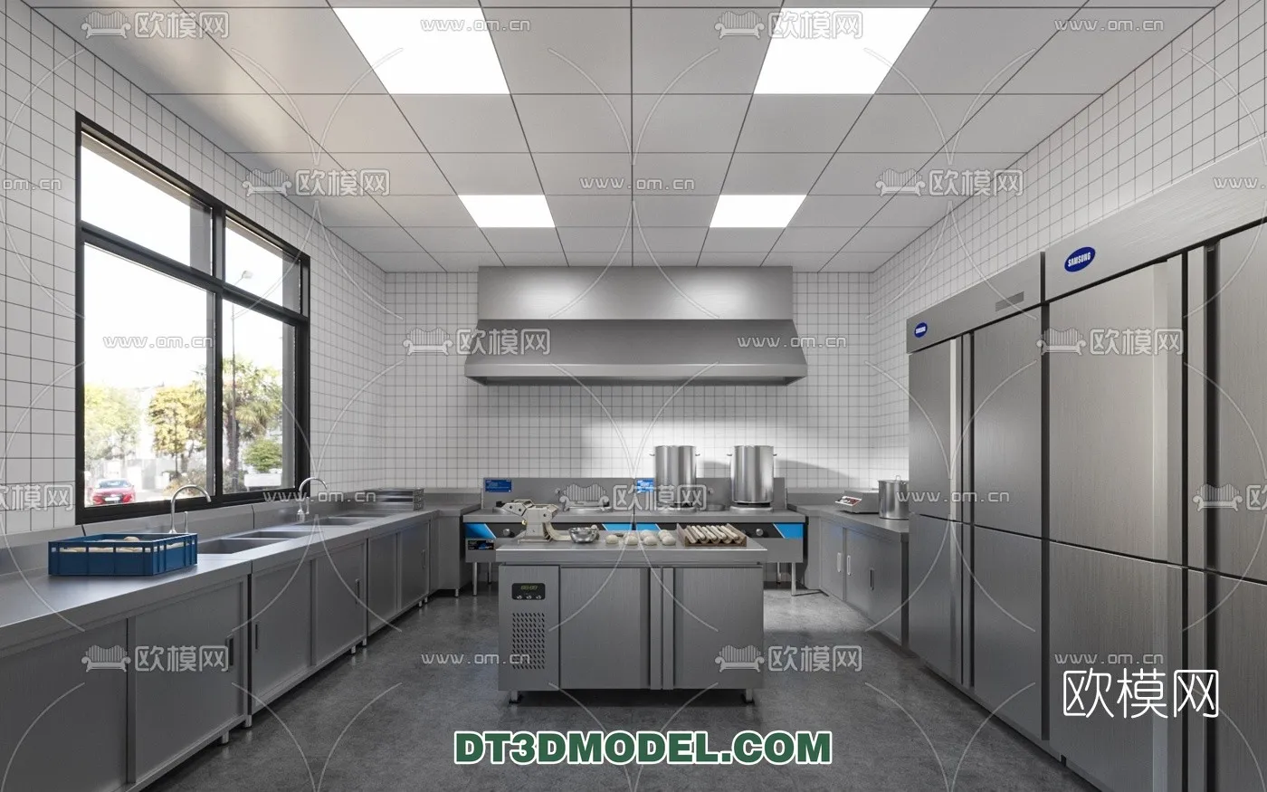 Kitchen for Restaurant - 3D Models - 002