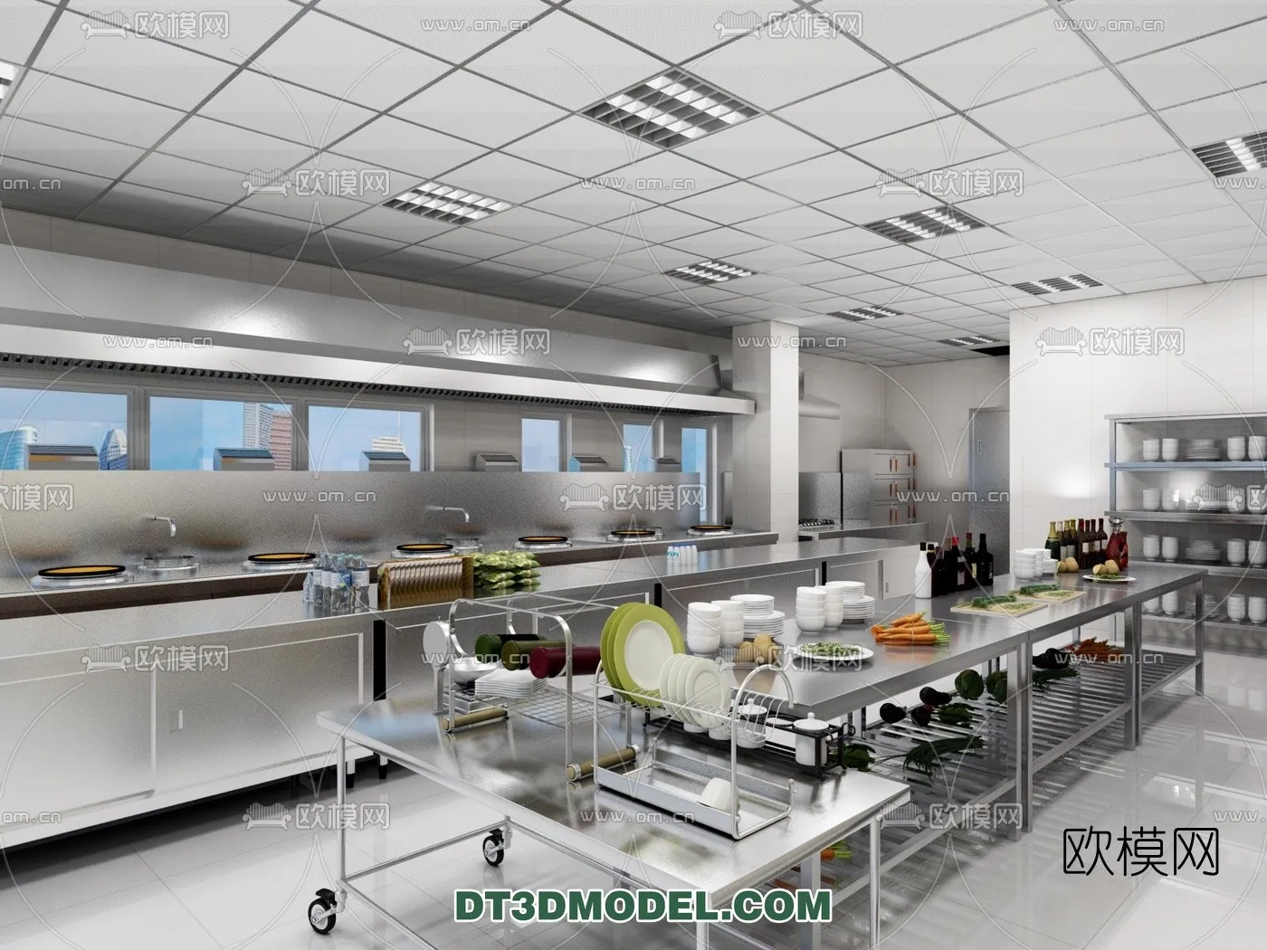 Kitchen for Restaurant - 3D Models - 003