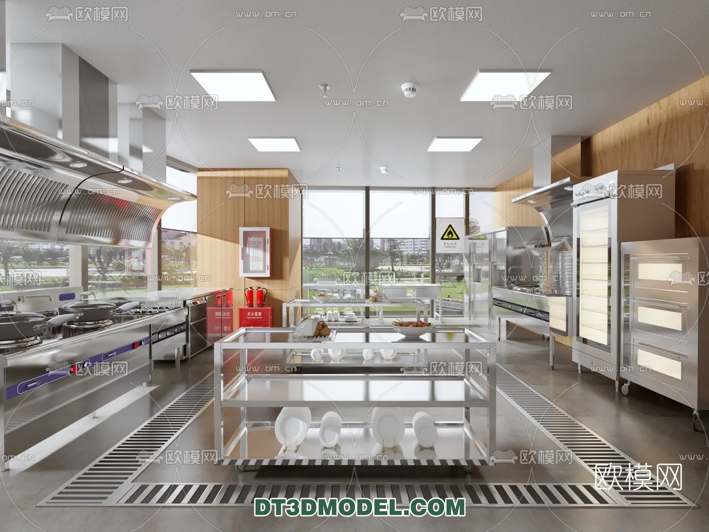 Kitchen for Restaurant - 3D Models - 004