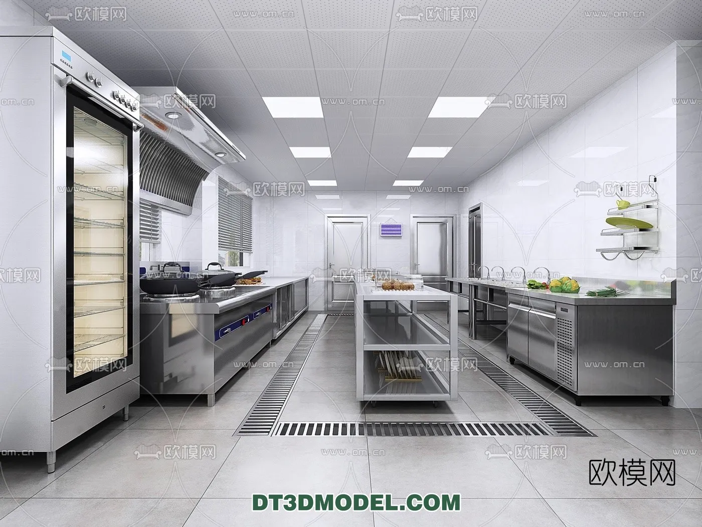 Kitchen for Restaurant - 3D Models - 008