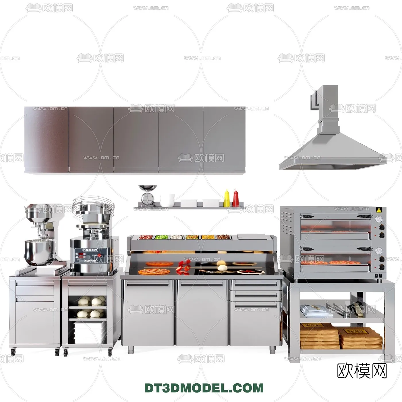 Kitchen for Restaurant - 3D Models - 009