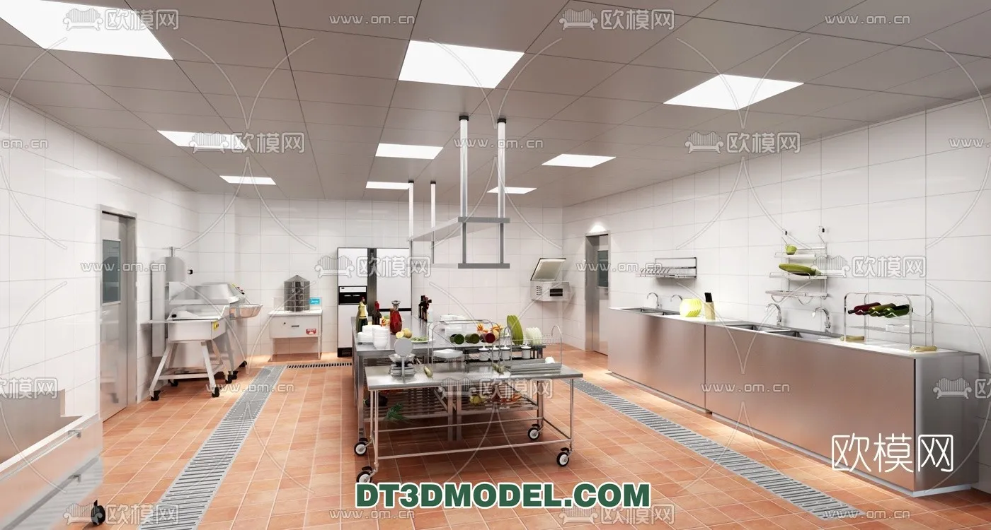 Kitchen for Restaurant - 3D Models - 010