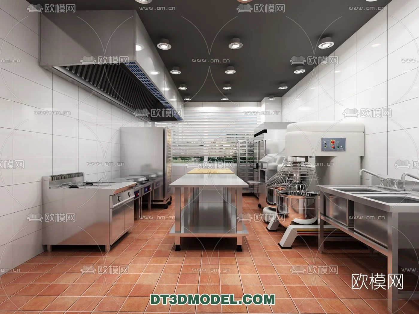 Kitchen for Restaurant - 3D Models - 011