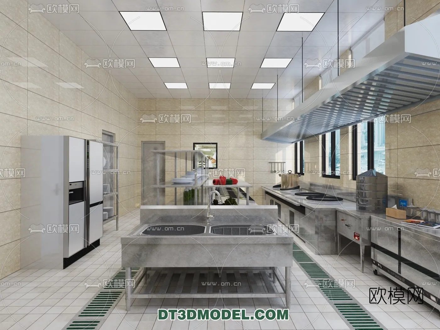 Kitchen for Restaurant - 3D Models - 012