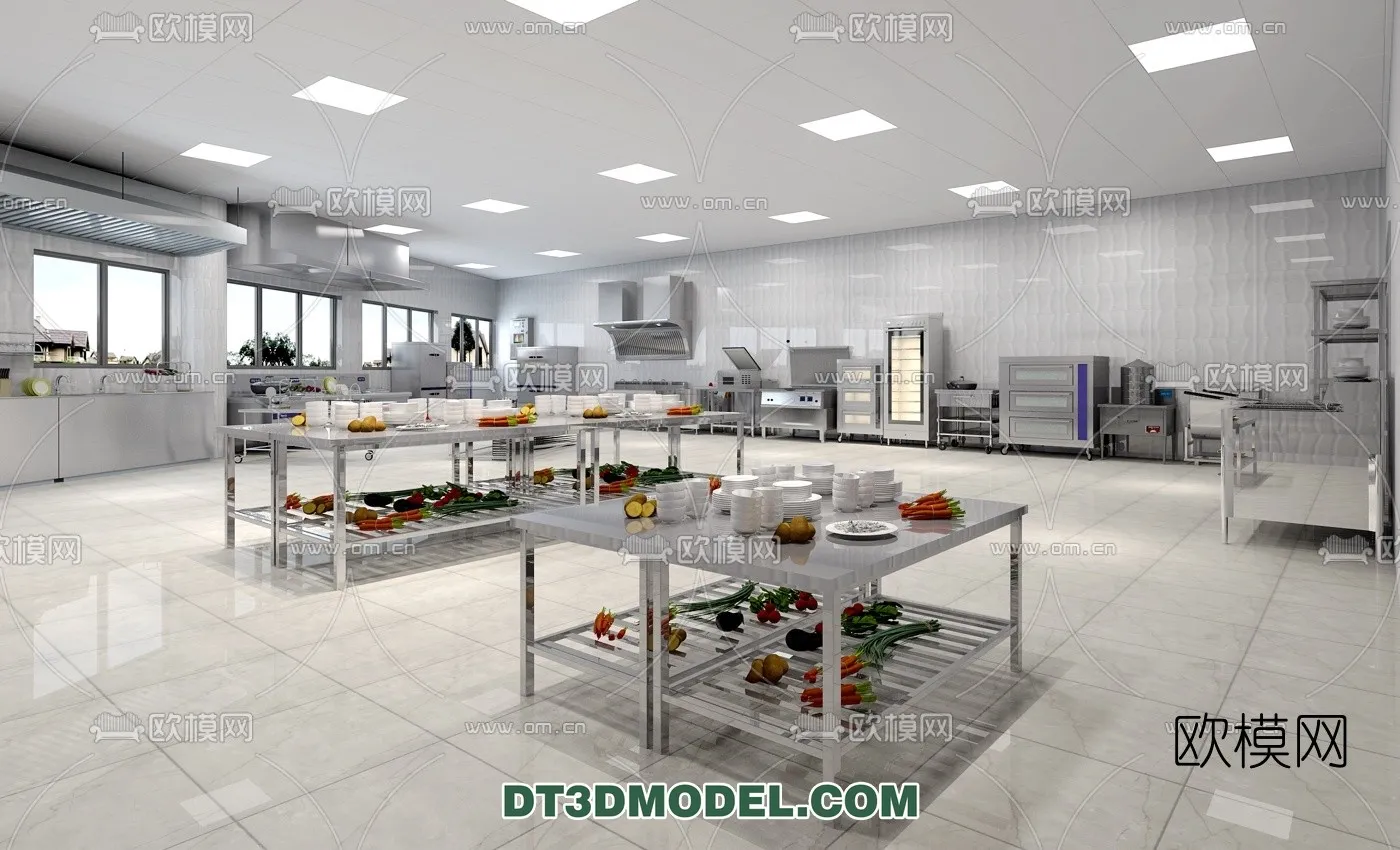 Kitchen for Restaurant - 3D Models - 013