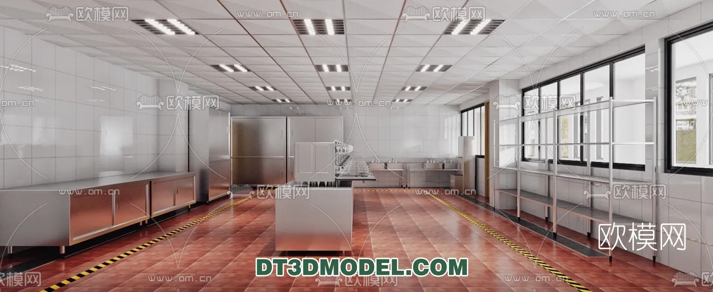 Kitchen for Restaurant - 3D Models - 015