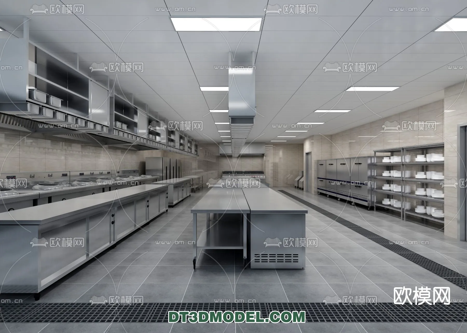 Kitchen for Restaurant - 3D Models - 016