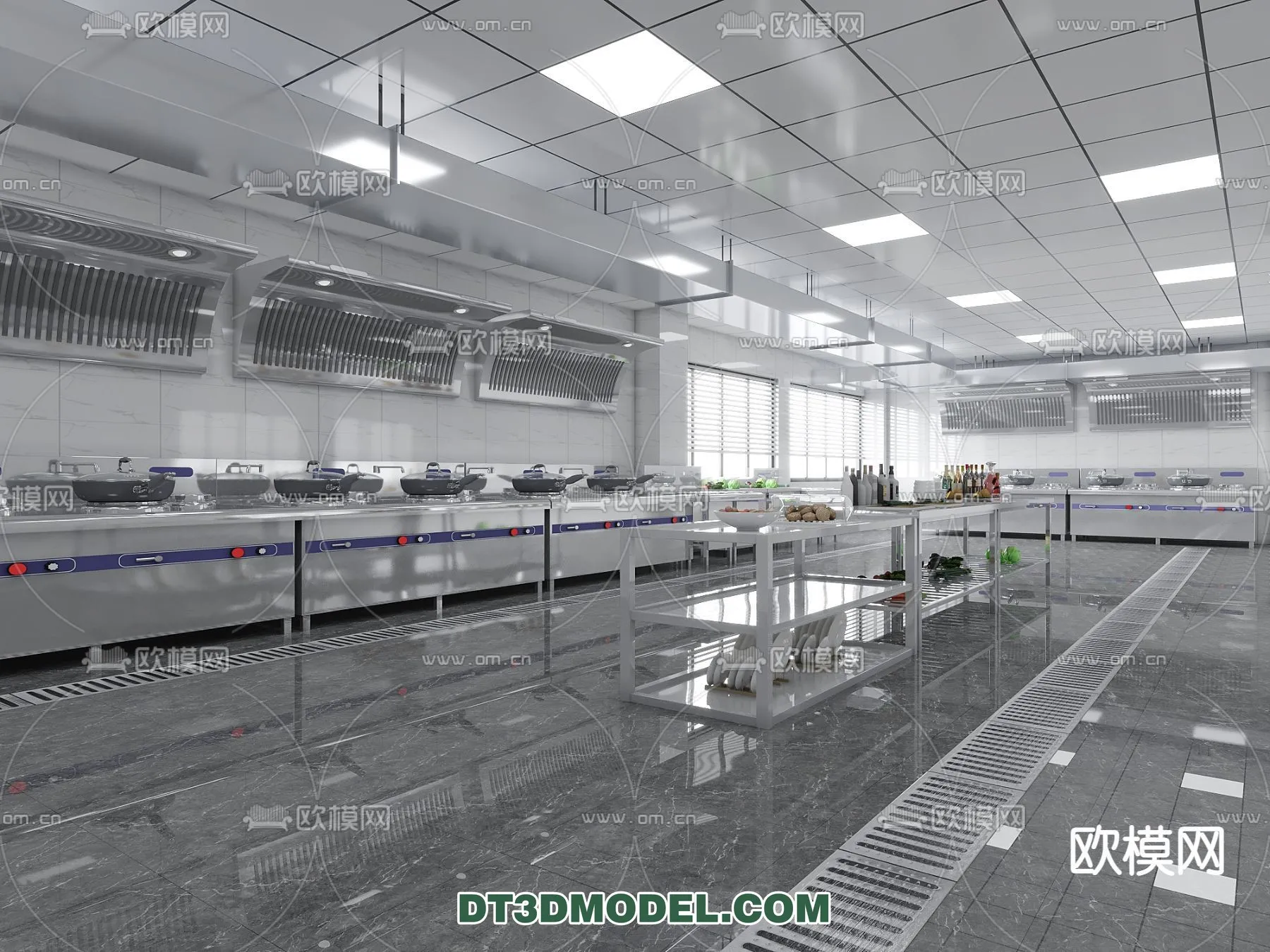 Kitchen for Restaurant - 3D Models - 018