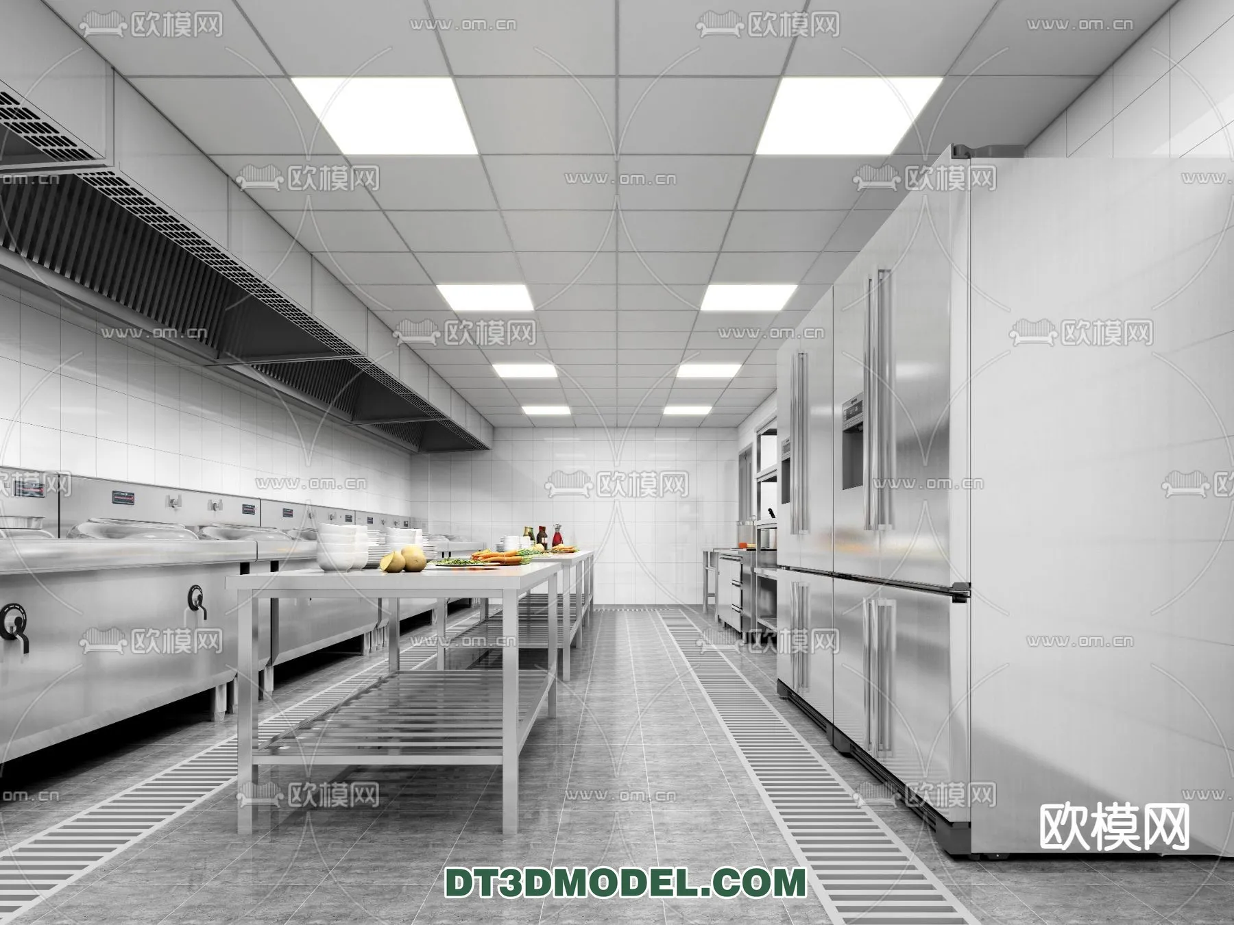 Kitchen for Restaurant - 3D Models - 019