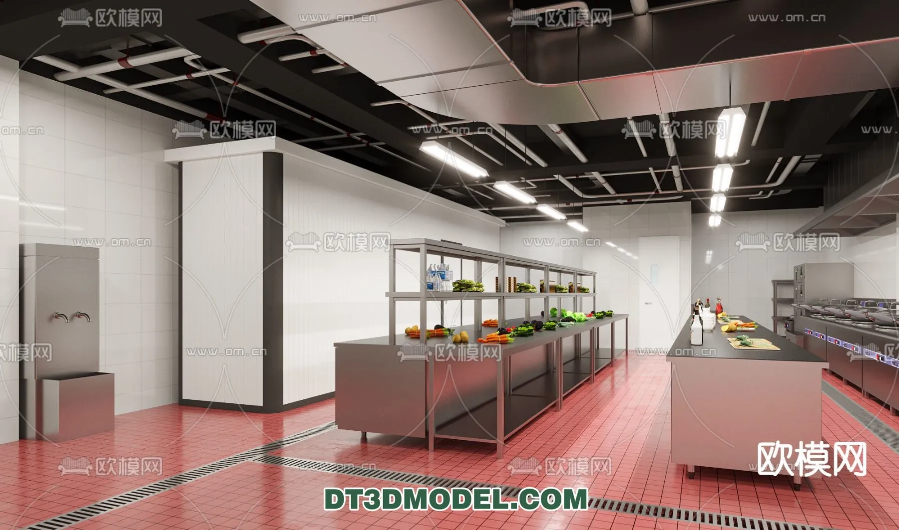 Kitchen for Restaurant - 3D Models - 020