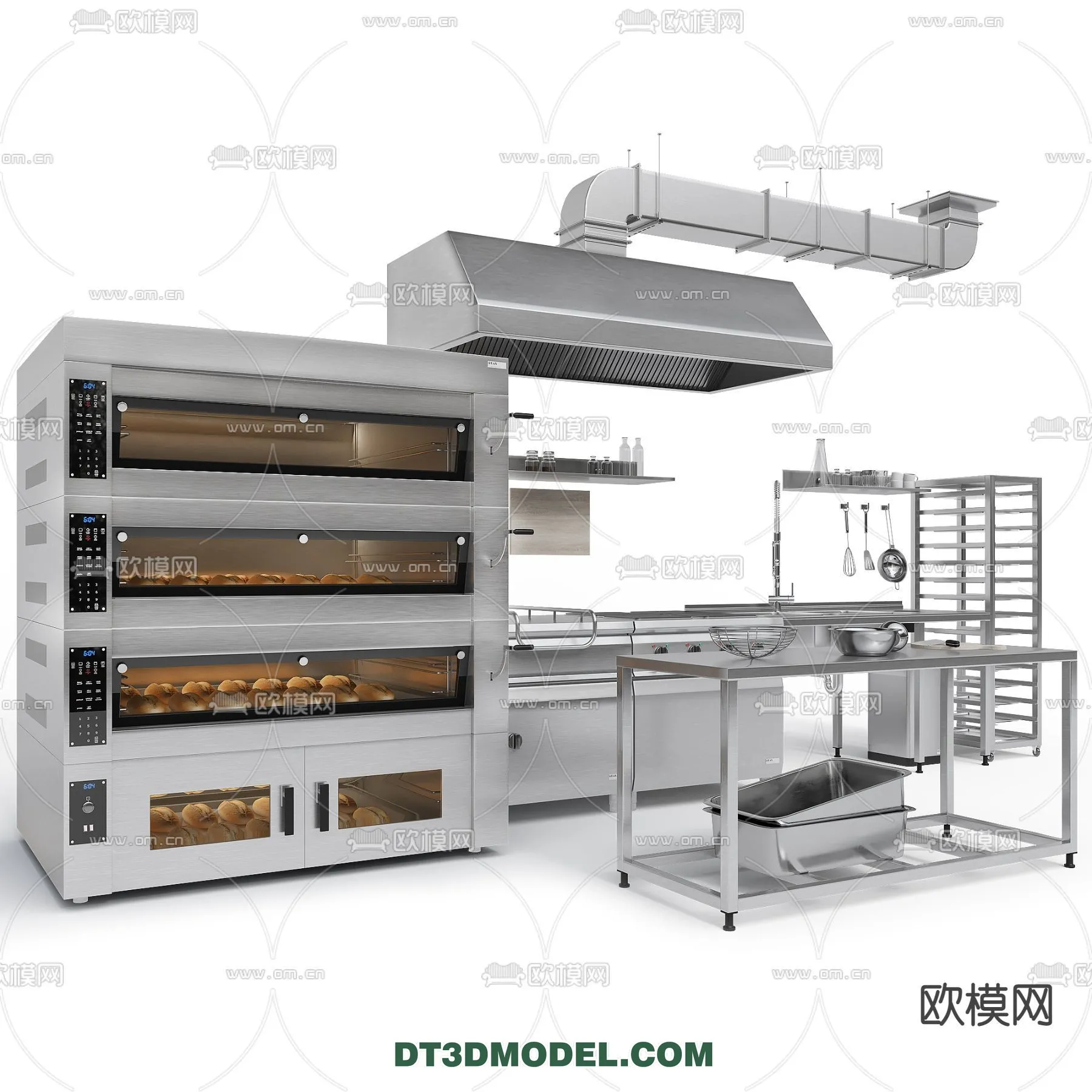 Kitchen for Restaurant - 3D Models - 021