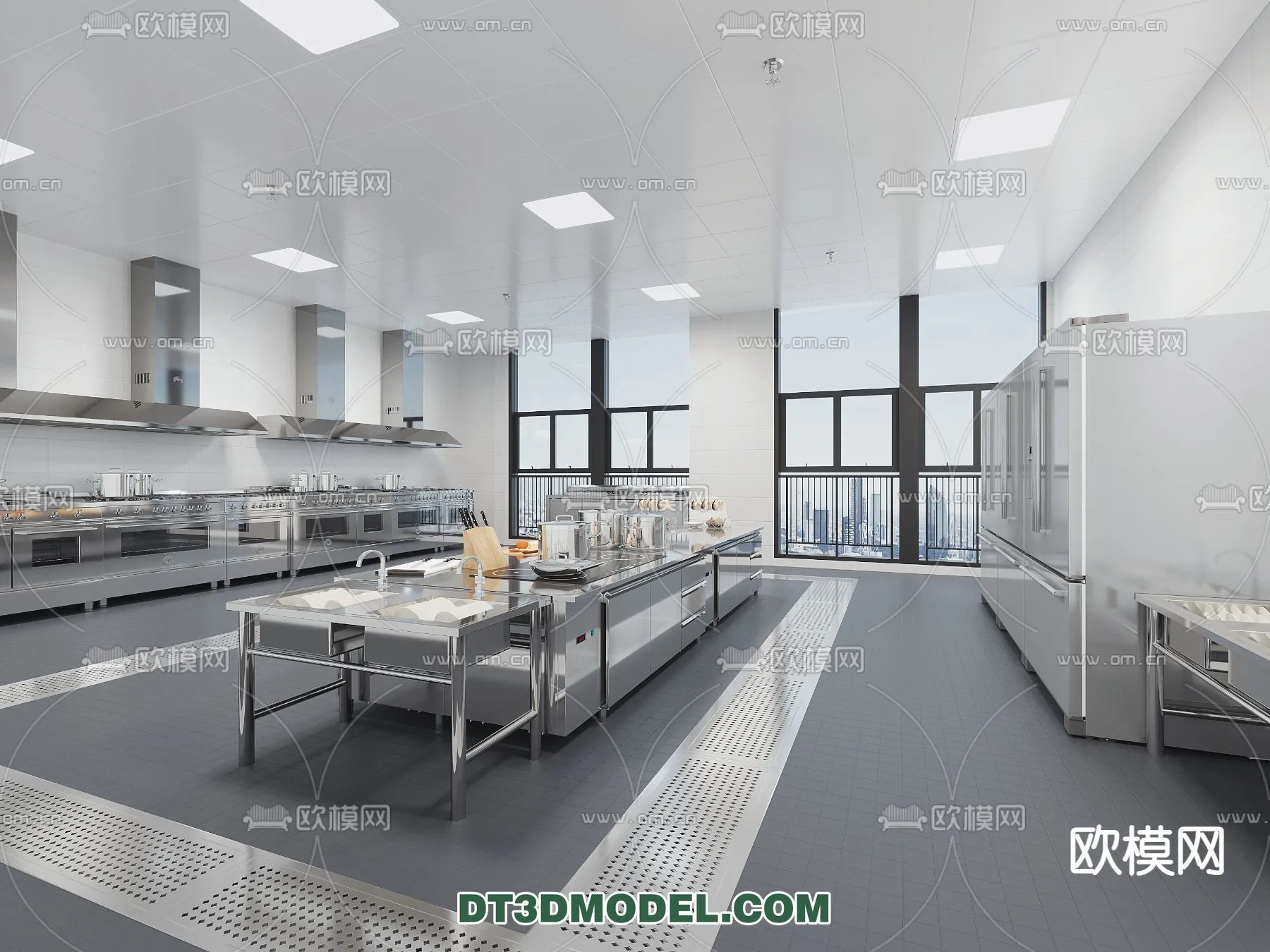 Kitchen for Restaurant - 3D Models - 022