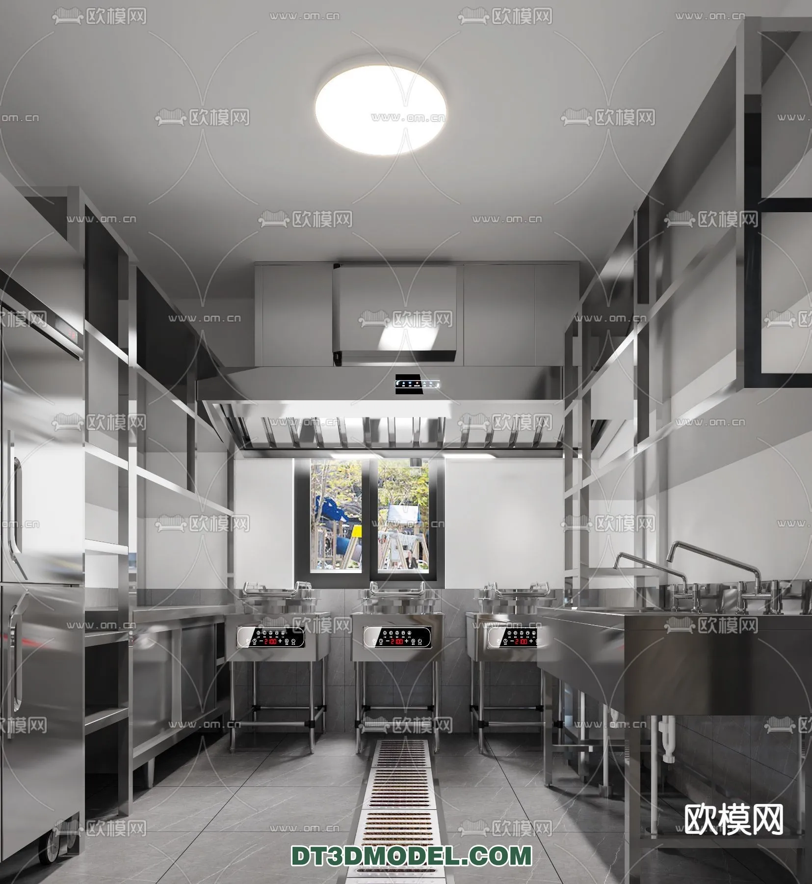 Kitchen for Restaurant - 3D Models - 024