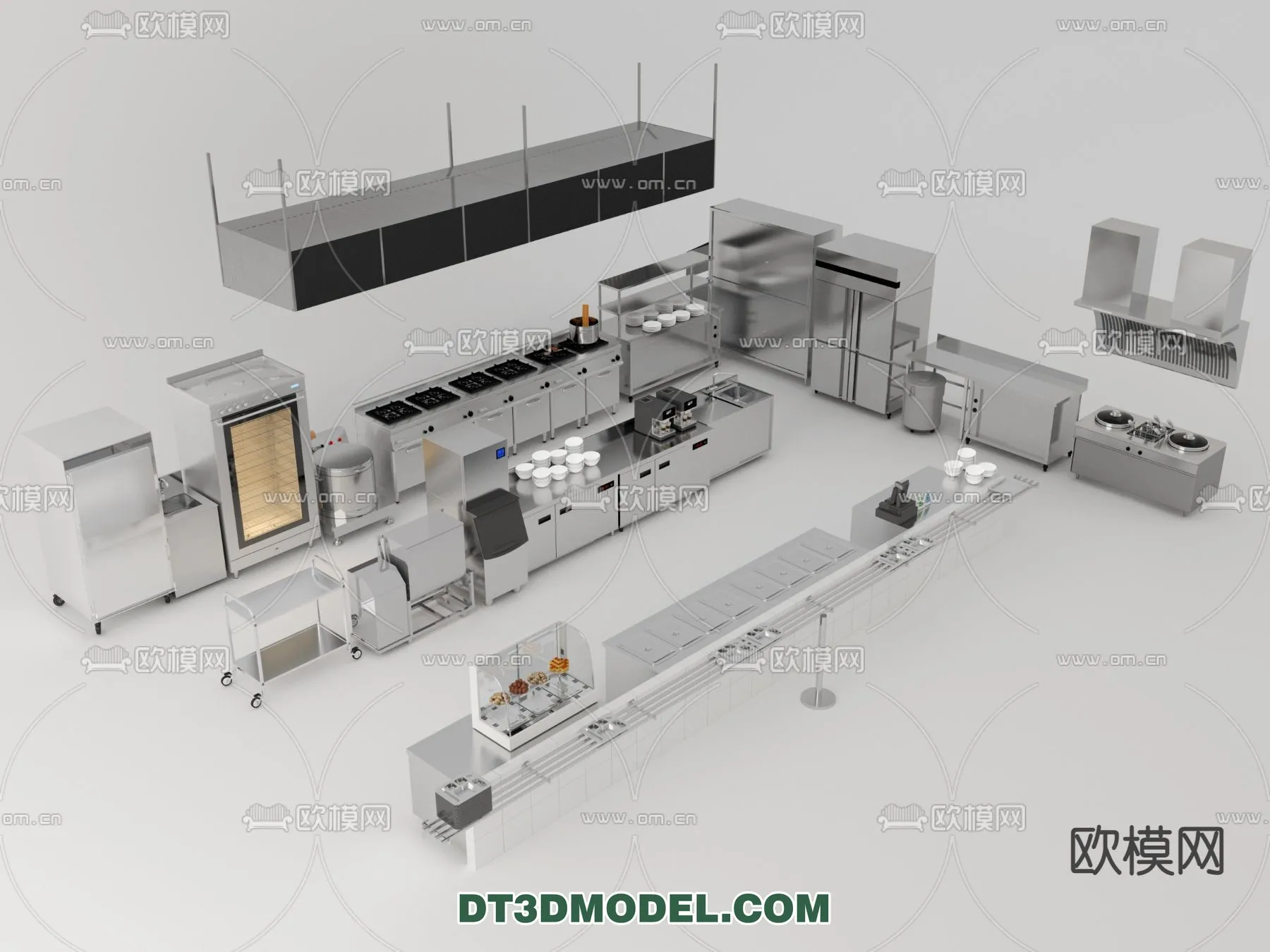 Kitchen for Restaurant - 3D Models - 025
