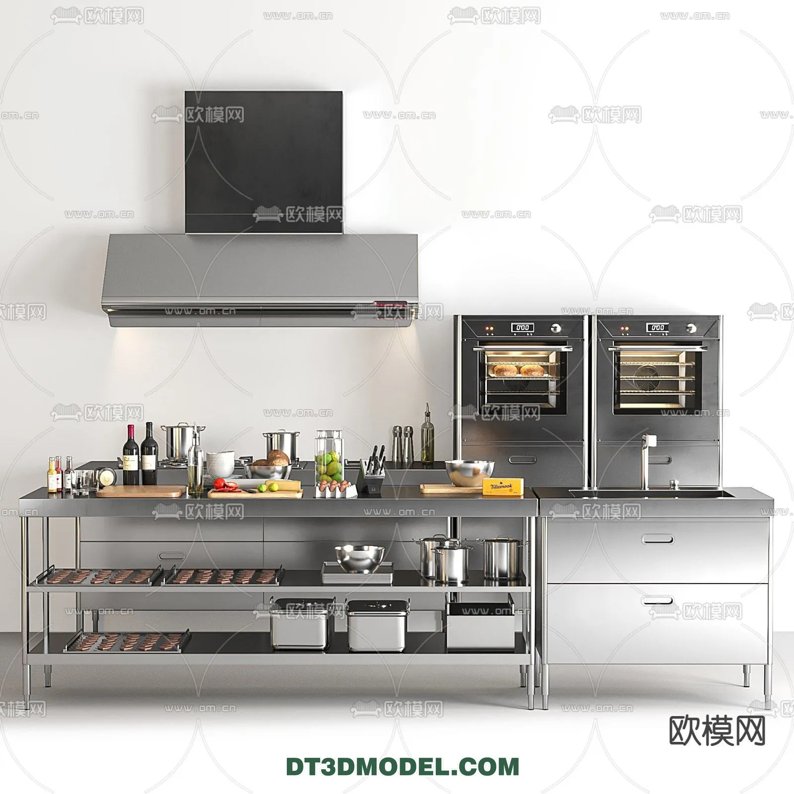 Kitchen for Restaurant - 3D Models - 026