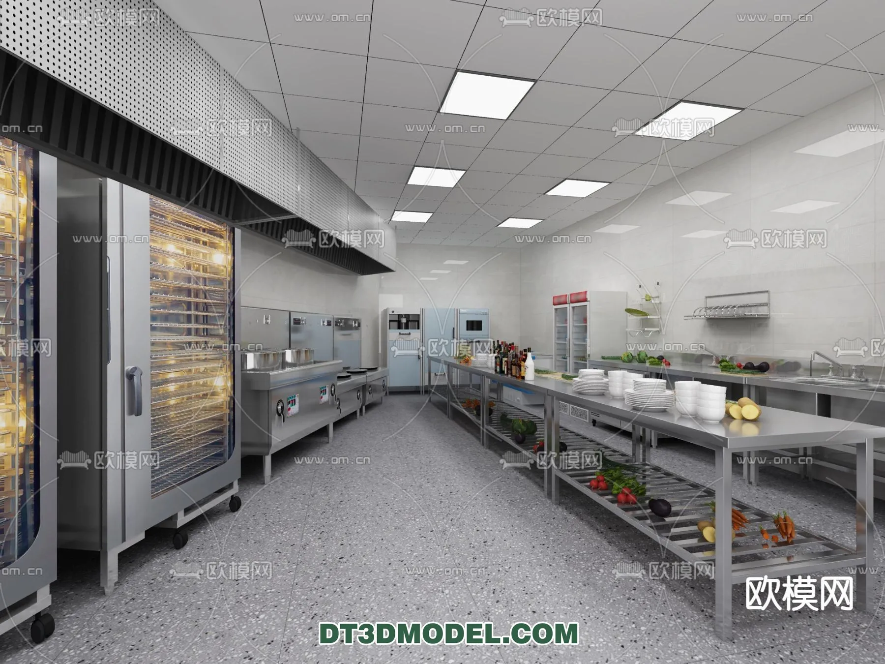 Kitchen for Restaurant - 3D Models - 028