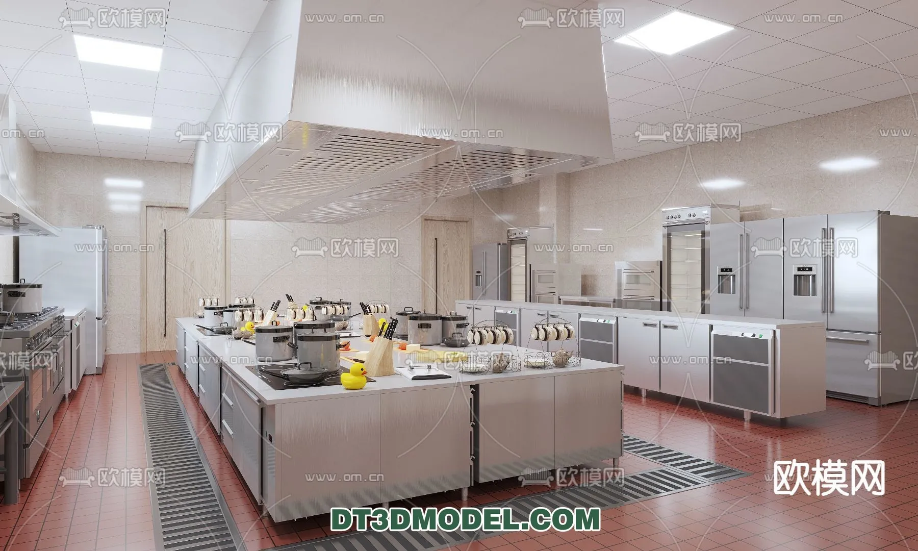 Kitchen for Restaurant - 3D Models - 029