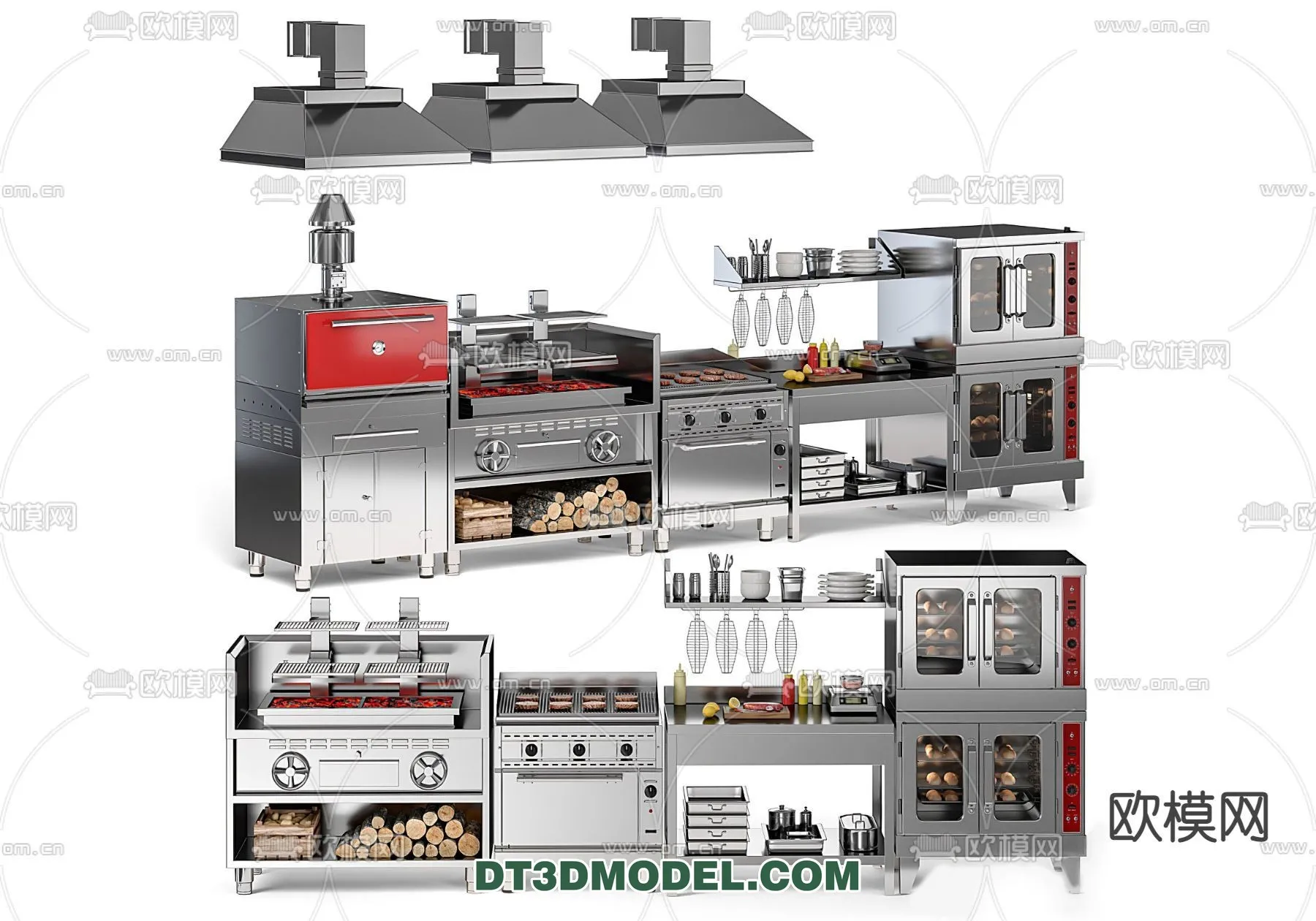Kitchen for Restaurant - 3D Models - 031