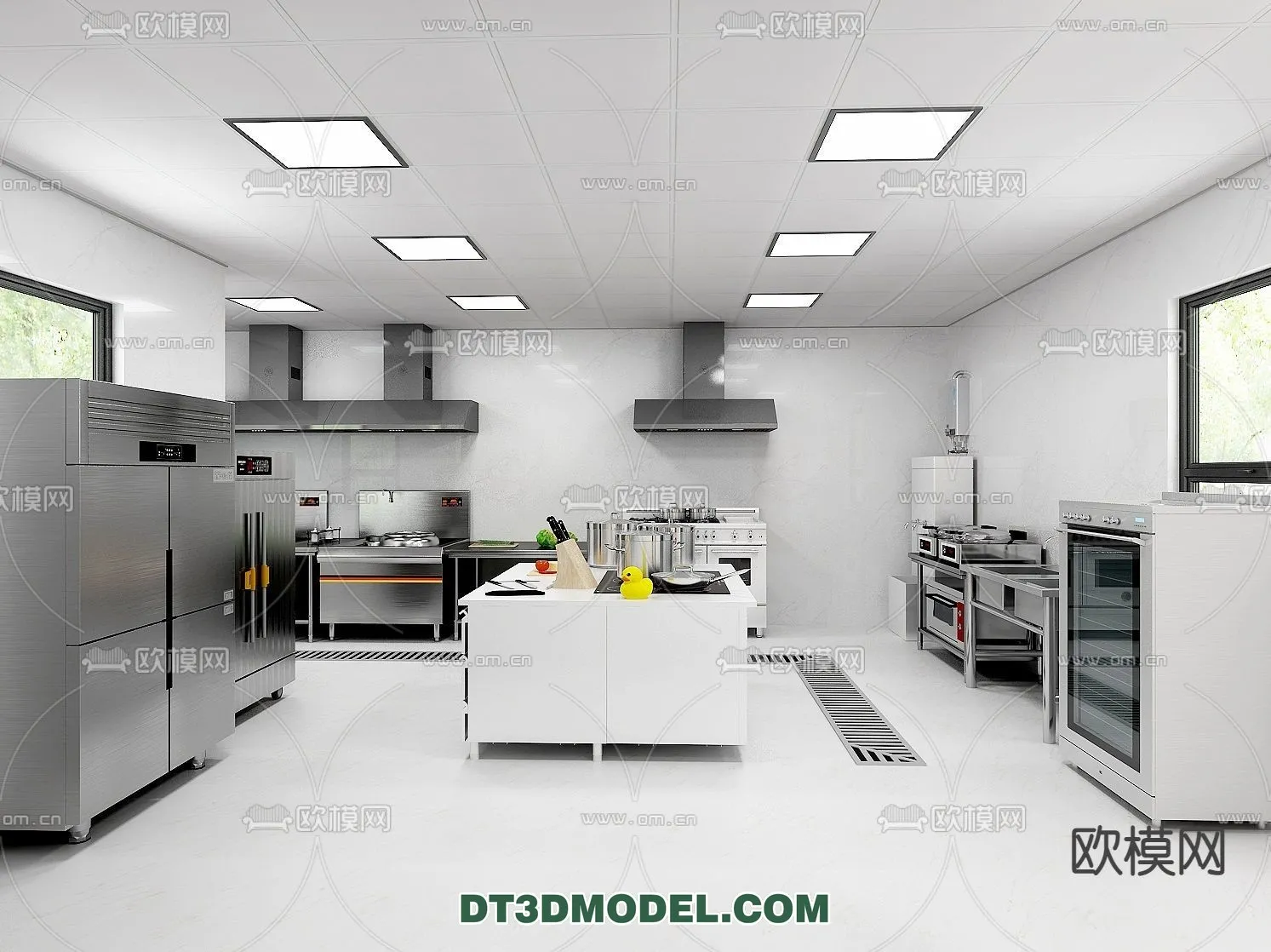 Kitchen for Restaurant - 3D Models - 032