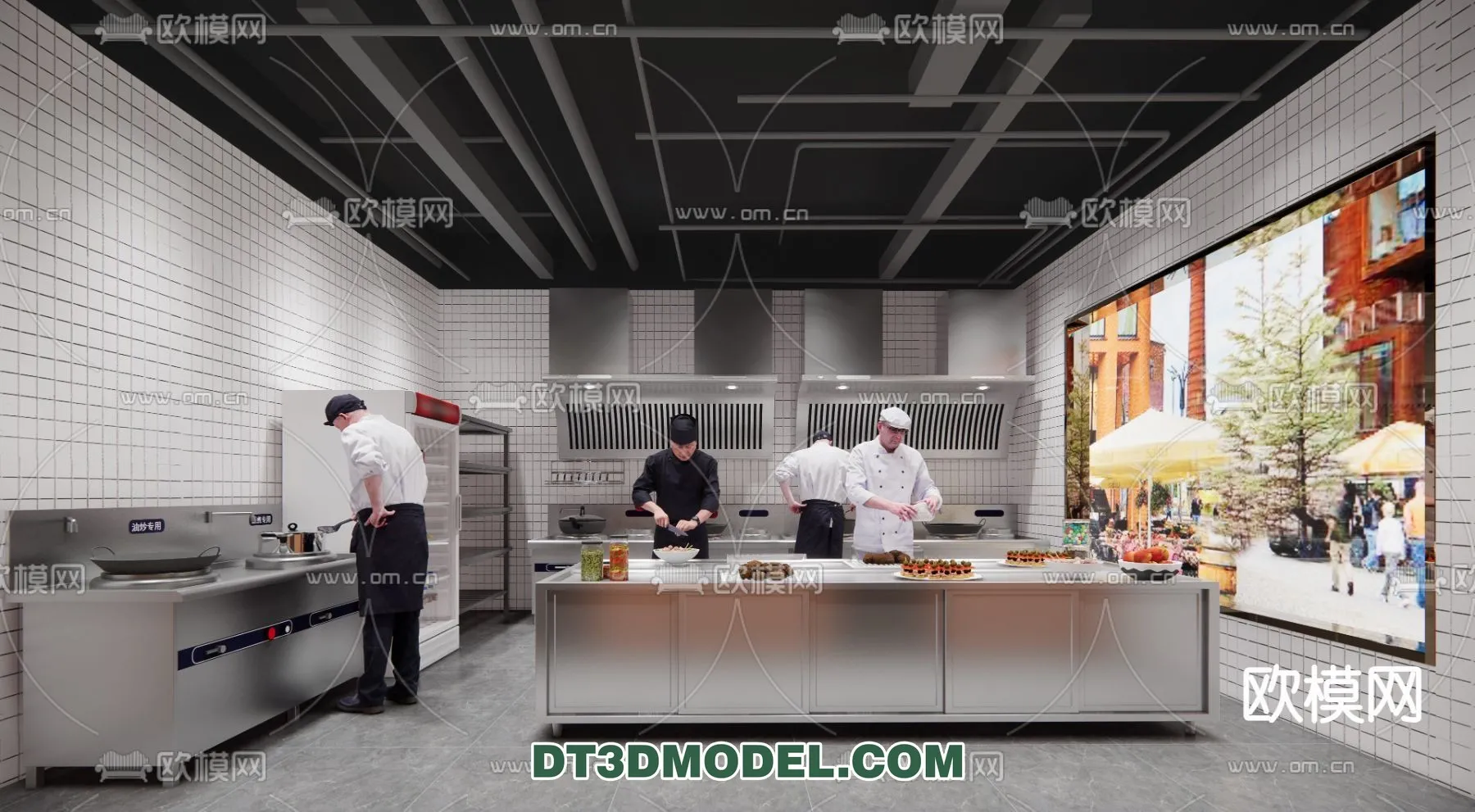 Kitchen for Restaurant - 3D Models - 033