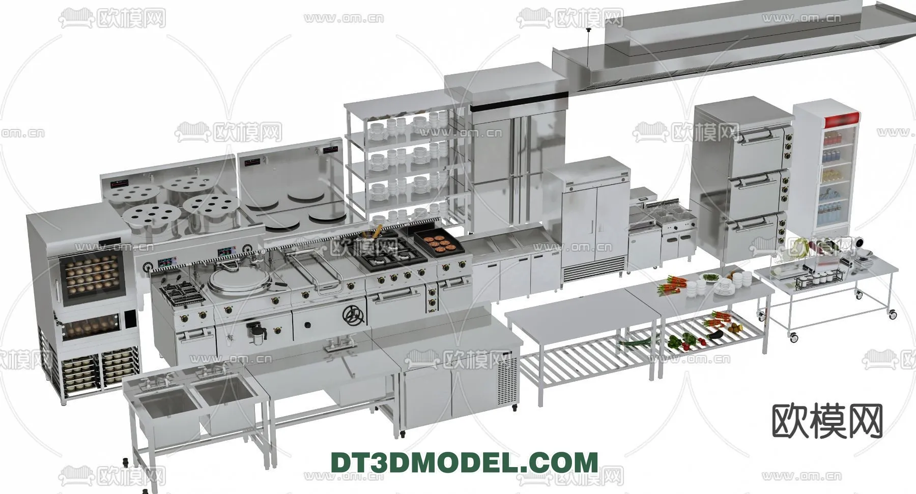 Kitchen for Restaurant - 3D Models - 034