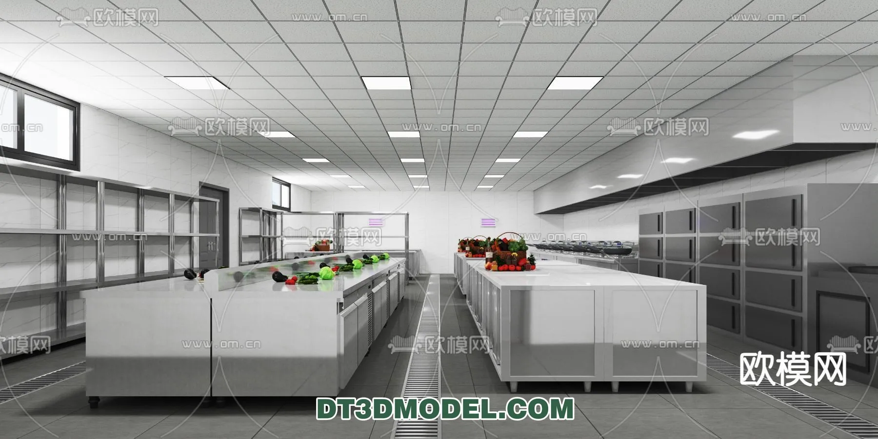 Kitchen for Restaurant - 3D Models - 039