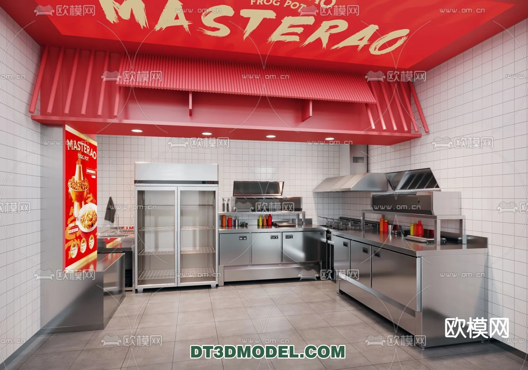 Kitchen for Restaurant - 3D Models - 040