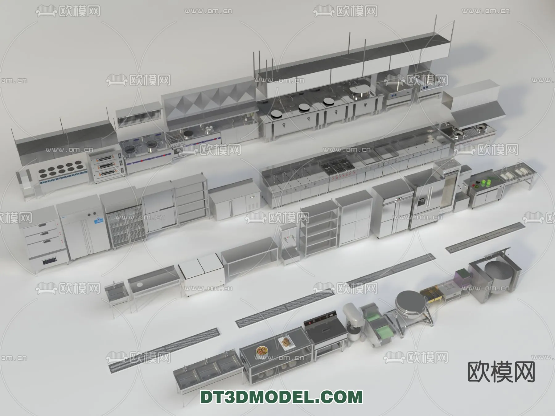 Kitchen for Restaurant - 3D Models - 047