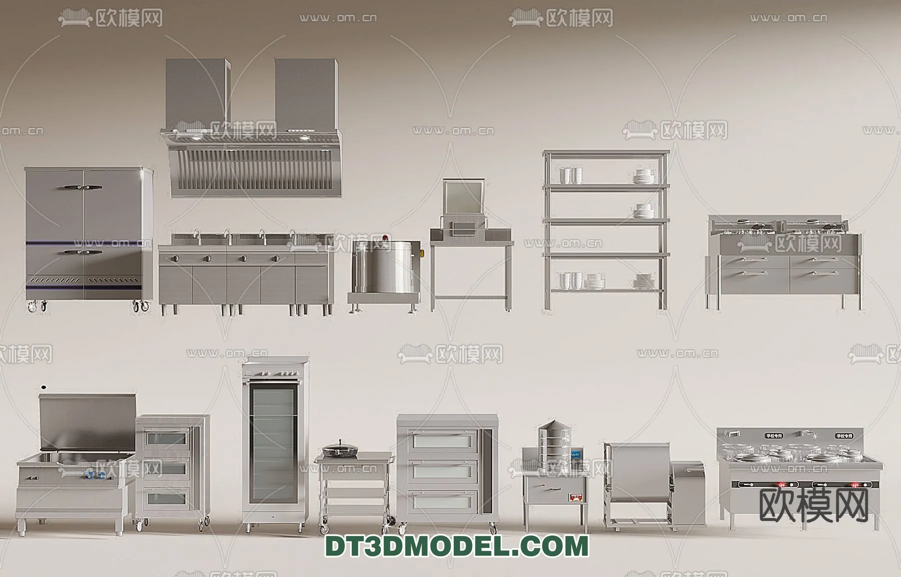 Kitchen for Restaurant - 3D Models - 048