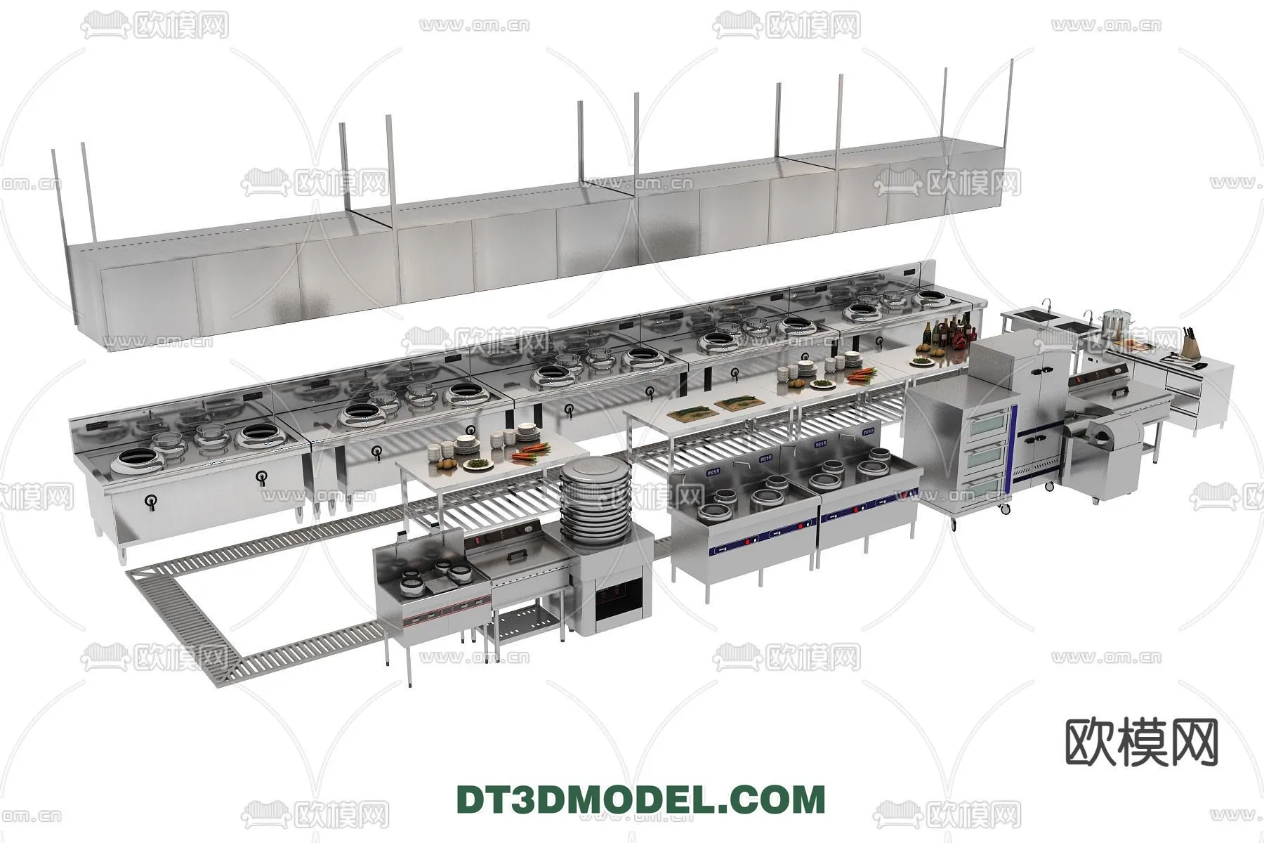 Kitchen for Restaurant - 3D Models - 052