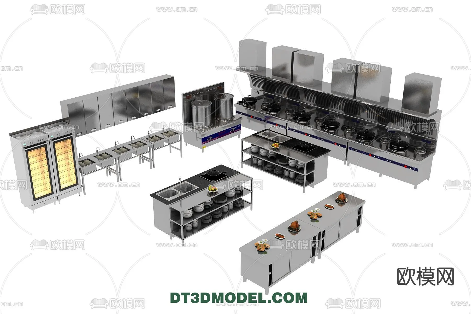 Kitchen for Restaurant - 3D Models - 053